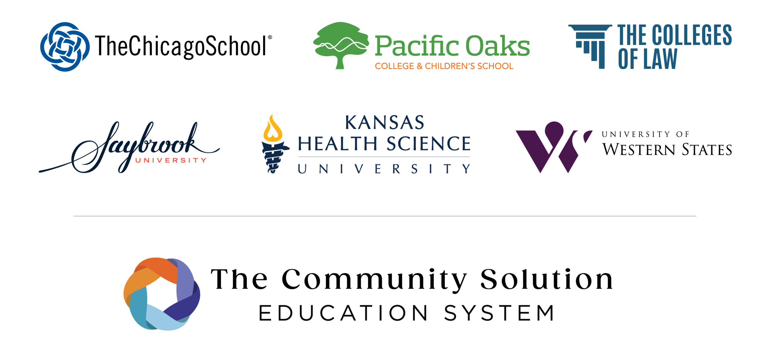 The community solution system logo lockup